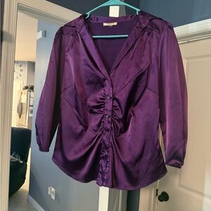 Vertigo Paris Satin Purple Blouse